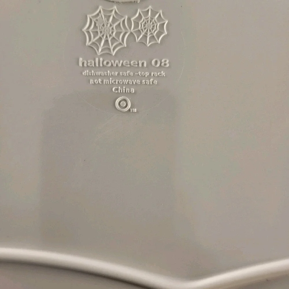 3-Target 2008 Halloween Melamine Kids Plates Cute Frankenstein Pumpkin Spider